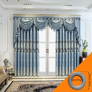 2pcs Curtain fabric Luxury without valance