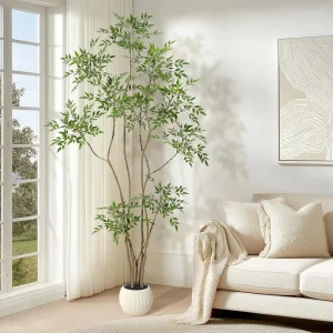 Artificial Trees In Pot with Lifelike Leaves