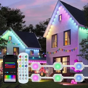 Permanent Outdoor Lights Bluetooth APP&Remote Music Sync Timer