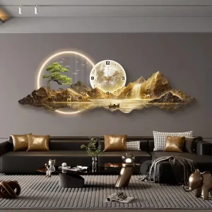 Luxury Wall Clocks Living Room Led Aesthetic  Silent Fashion Nordic Horloge Murale
